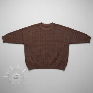 Svetrovina BIG KNIT dark brown