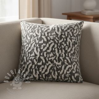 Pletenina jacquard Comfy Collage shapes grey