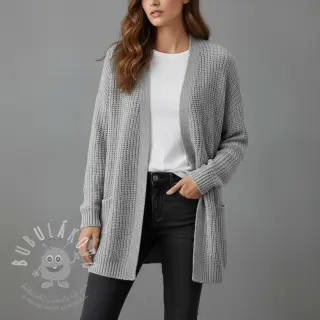 Svetrovina BIG KNIT light grey