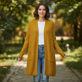 Svetrovina BIG KNIT yellow