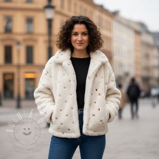 Kabátovina TEDDY Tossed hearts gold