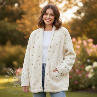 Kabátovina TEDDY Tossed hearts gold