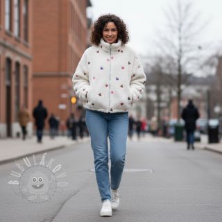 Kabátovina TEDDY Tossed hearts multi