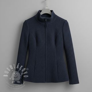 Kabátovina DOUBLE FACE WITH JERSEY dark blue