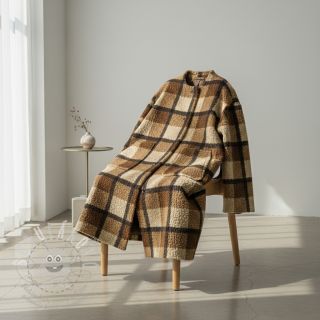 Kabátovina Bouclé Squares design E