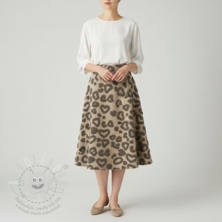 Kabátovina TEDDY Hearts sand