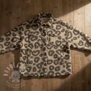 Kabátovina TEDDY Hearts sand