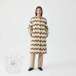 Kabátovina TEDDY JACQUARD Waves camel
