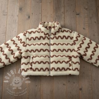 Kabátovina TEDDY JACQUARD Waves camel