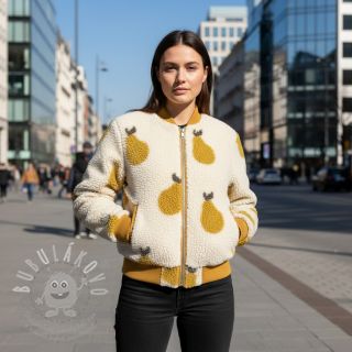 Kabátovina TEDDY JACQUARD Pears old lime