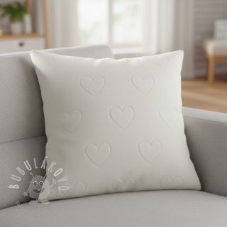 Kojenecký plyš TEDDY Hearts off white