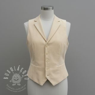 Manšestr 6W WASHED STRETCH butter