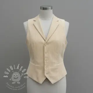Manšestr 6W WASHED STRETCH butter