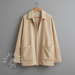 Manšestr 6W WASHED STRETCH butter