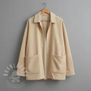 Manšestr 6W WASHED STRETCH butter