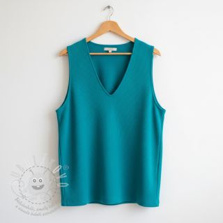 Manšestr tenký light petrol