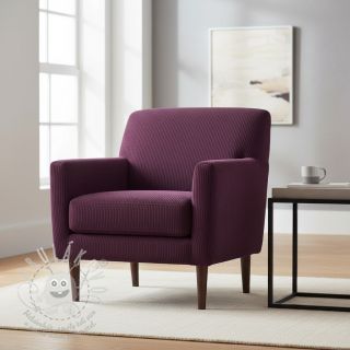 Manšestr 6W WASHED STRETCH aubergine