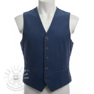 Manšestr 6W WASHED STRETCH marine