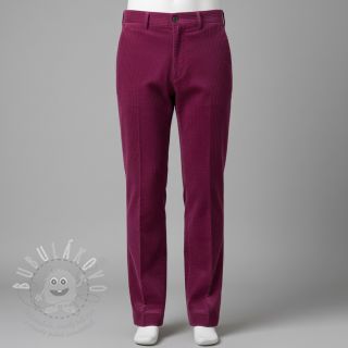 Manšestr 6W WASHED STRETCH fuchsia