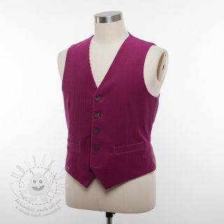 Manšestr 6W WASHED STRETCH fuchsia