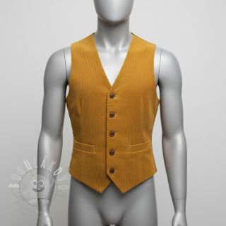 Manšestr 6W WASHED STRETCH ochre