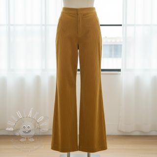 Manšestr 6W WASHED STRETCH ochre