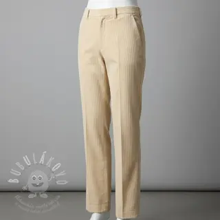 Manšestr 6W WASHED STRETCH light yellow
