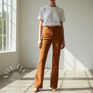 Manšestr 6W WASHED STRETCH rust