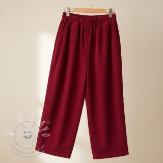 Manšestr 6W WASHED STRETCH dark red