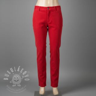Manšestr 6W WASHED STRETCH red
