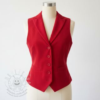 Manšestr 6W WASHED STRETCH red