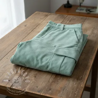 Manšestr 6W WASHED STRETCH mint