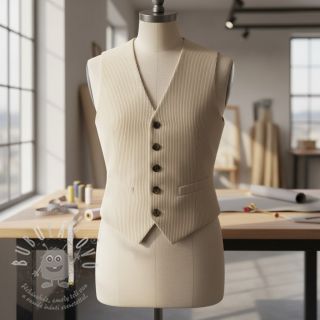 Manšestr 6W WASHED STRETCH natural