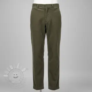 Manšestr 6W WASHED STRETCH camo green