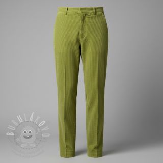 Manšestr 6W WASHED STRETCH green