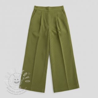 Manšestr 6W WASHED STRETCH green
