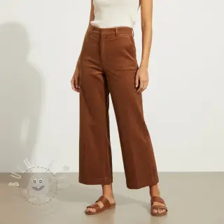 Manšestr 6W WASHED STRETCH nutbrown