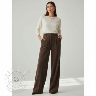 Manšestr 6W WASHED STRETCH dark brown