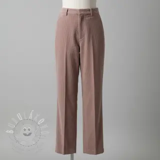 Manšestr 6W WASHED STRETCH old pink