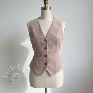 Manšestr 6W WASHED STRETCH old pink