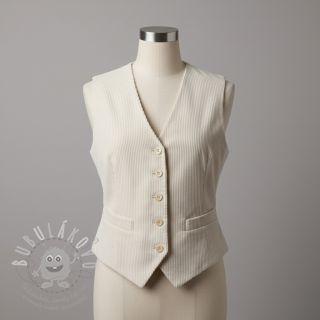 Manšestr 6W WASHED STRETCH off white