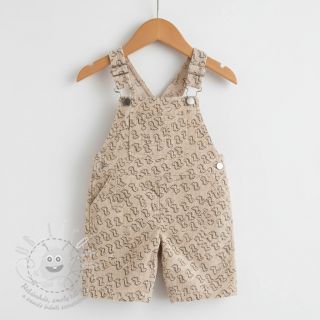 Manšestr STRETCH Little dino light sand