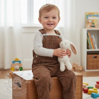 Manšestr STRETCH Little foxes taupe