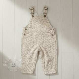 Manšestr STRETCH Little love light sand