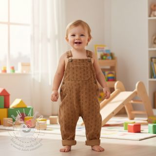 Manšestr STRETCH Little bunny sand