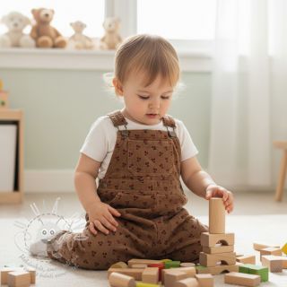 Manšestr STRETCH Little cherry taupe