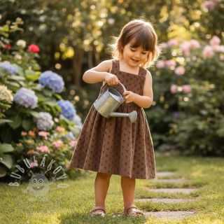 Manšestr STRETCH Little cherry taupe