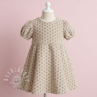 Manšestr STRETCH Little bunny light sand