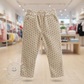 Manšestr STRETCH Little bunny light sand