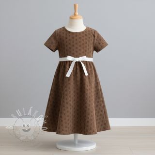 Manšestr STRETCH Little bunny taupe